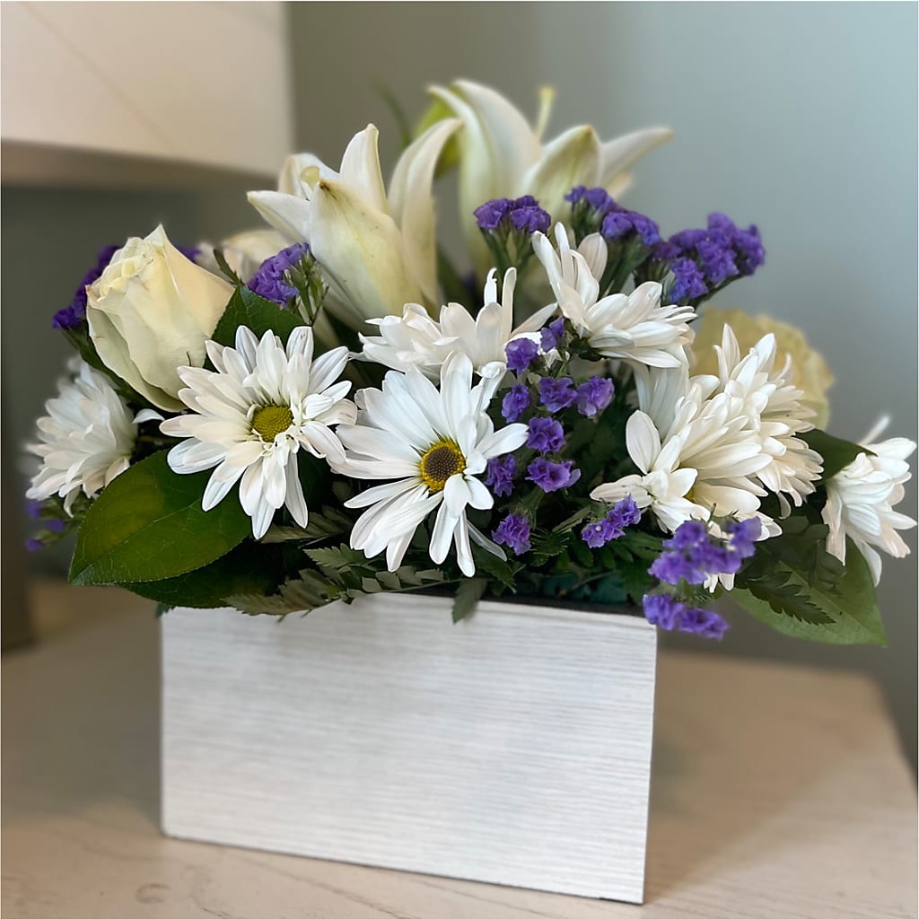 Beyond Blue Box Bouquet – Seminole Flower Shop Inc, Sanford FL