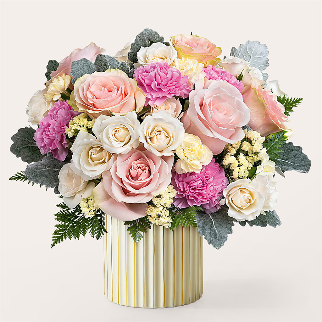 Blissful Moments Bouquet with Ivory Vase – Seminole Flower Shop Inc, Sanford FL
