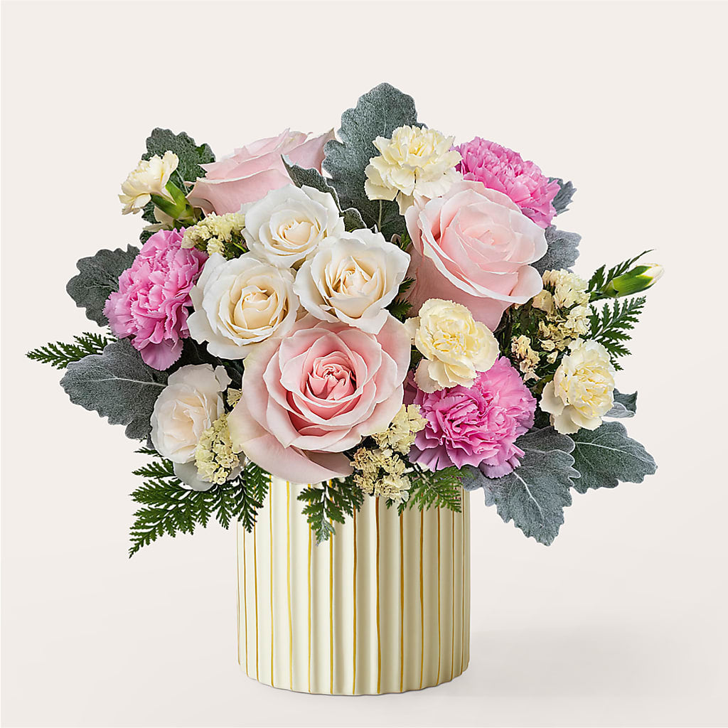 Blissful Moments Bouquet with Ivory Vase – Seminole Flower Shop Inc, Sanford FL