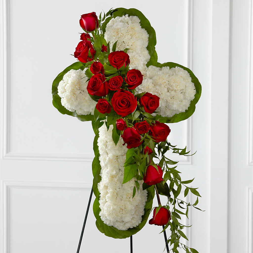 Floral Cross Easel – Seminole Flower Shop Inc, Sanford FL