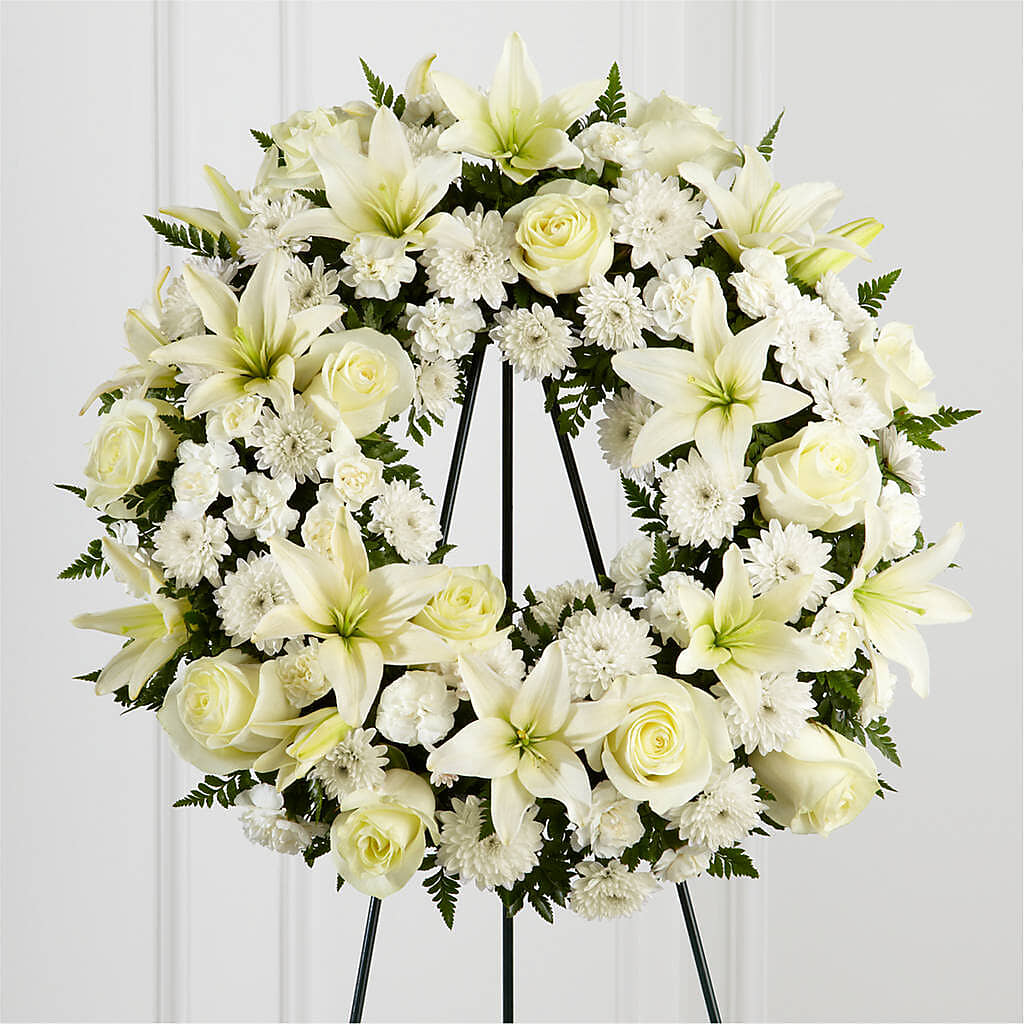 Treasured Tribute Wreath – Seminole Flower Shop Inc, Sanford FL