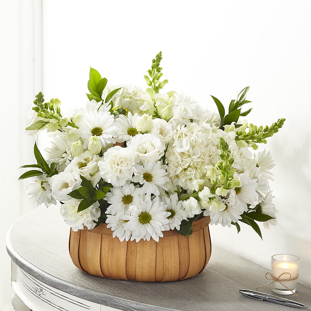 Pure Ivory Basket – Seminole Flower Shop Inc, Sanford FL