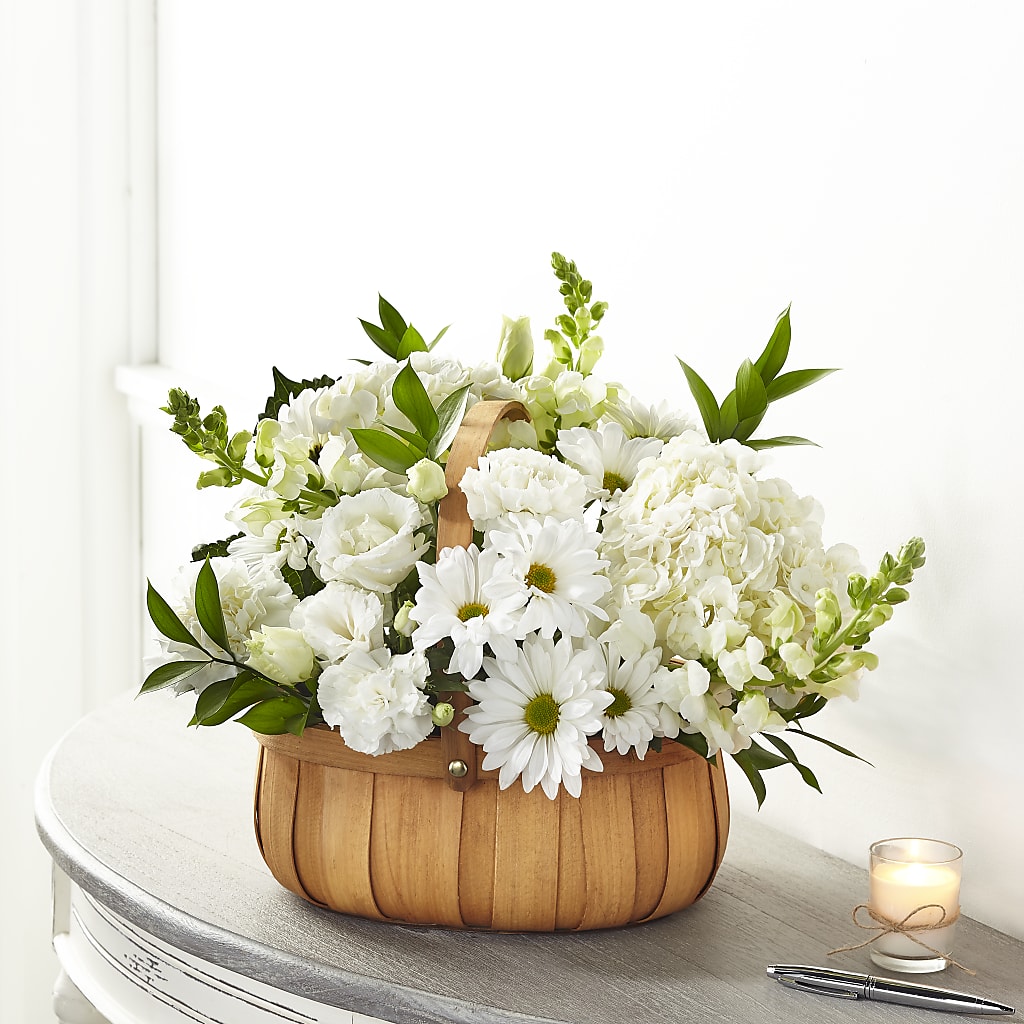 Pure Ivory Basket – Seminole Flower Shop Inc, Sanford FL
