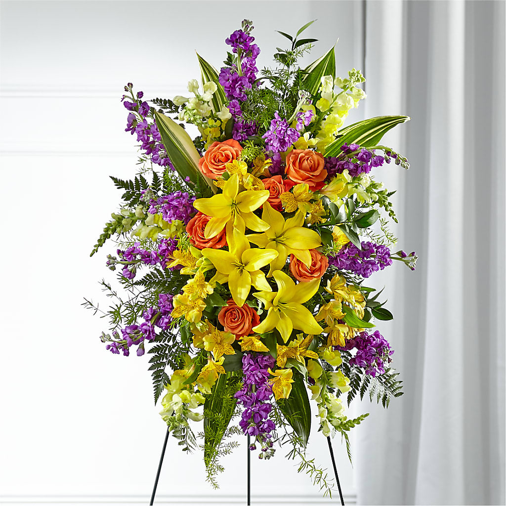 Thoughtful Prayers Standing Spray – Seminole Flower Shop Inc, Sanford FL