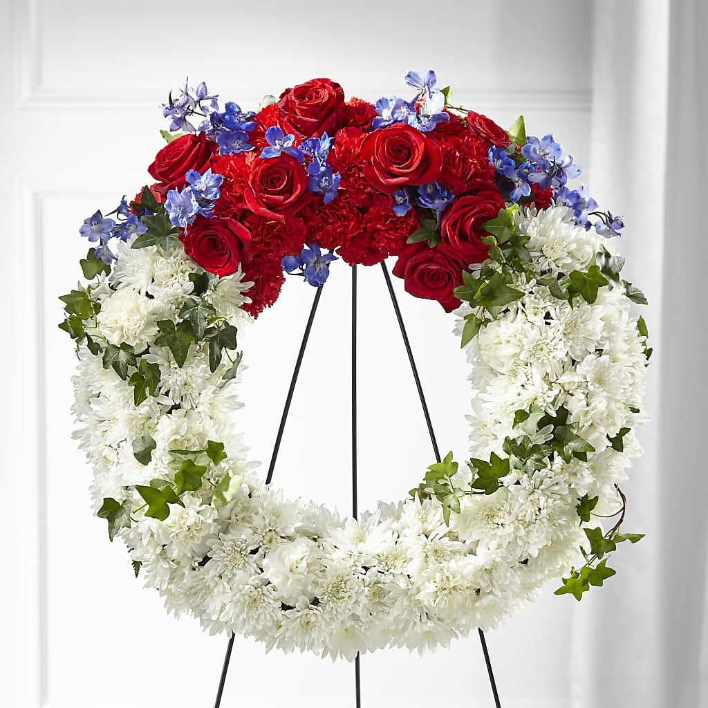 Patriotic Passion Wreath – Seminole Flower Shop Inc, Sanford FL
