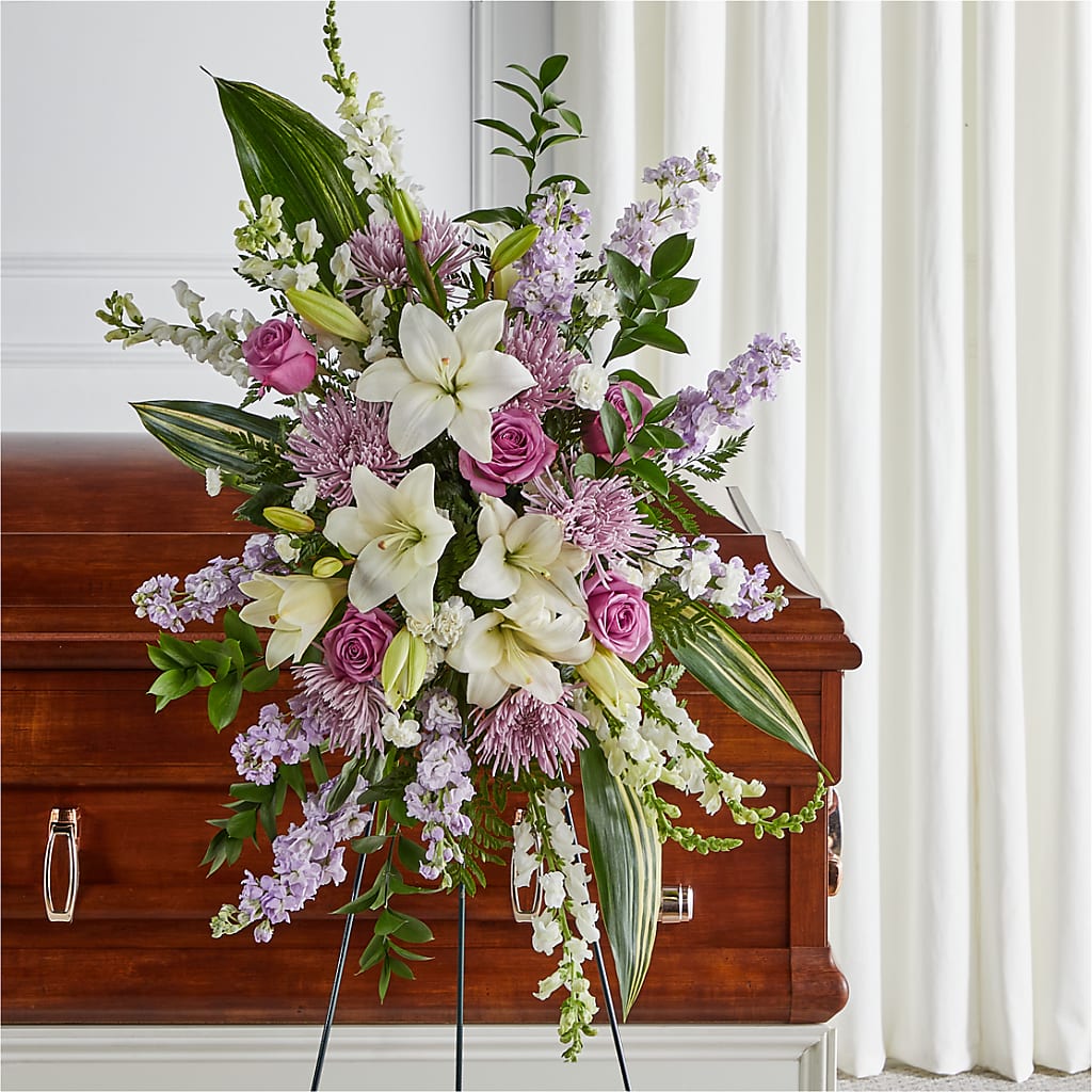 Grateful Hearts Standing Spray – Seminole Flower Shop Inc, Sanford FL
