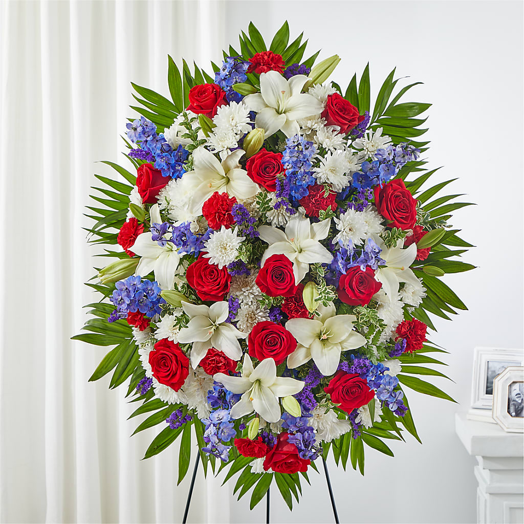 Cherished Service Standing Spray – Seminole Flower Shop Inc, Sanford FL