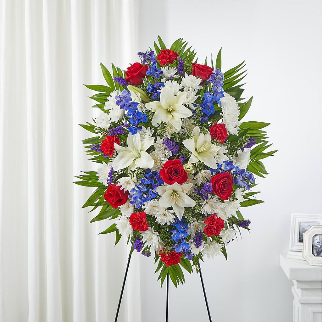 Cherished Service Standing Spray – Seminole Flower Shop Inc, Sanford FL