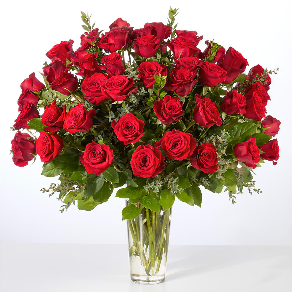 Forever Yours Fifty Stem Red Rose Bouquet – Seminole Flower Shop Inc, Sanford FL