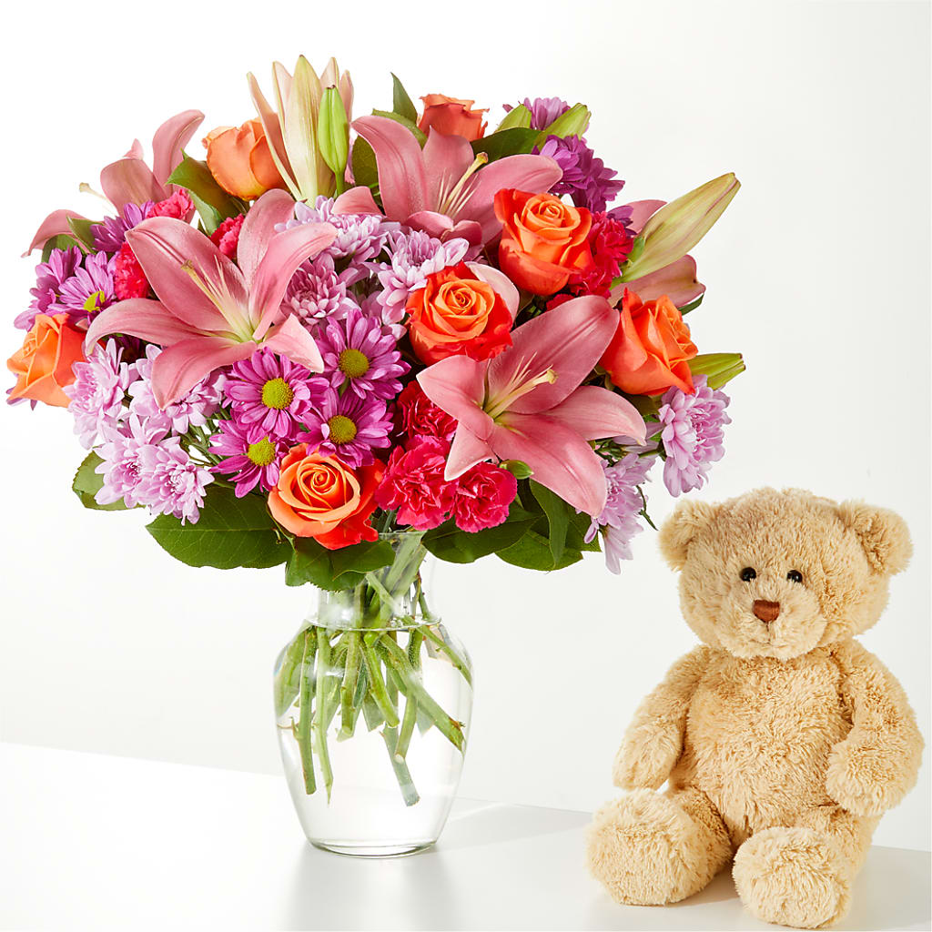One and Only Bouquet and Bear Bundle –  Seminole Flower Shop Inc, Sanford FL