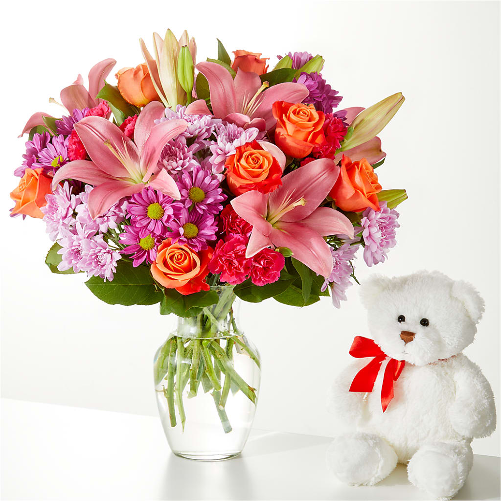 One and Only Bouquet and Bear Bundle –  Seminole Flower Shop Inc, Sanford FL