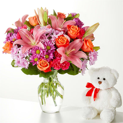 One and Only Bouquet and Bear Bundle –  Seminole Flower Shop Inc, Sanford FL