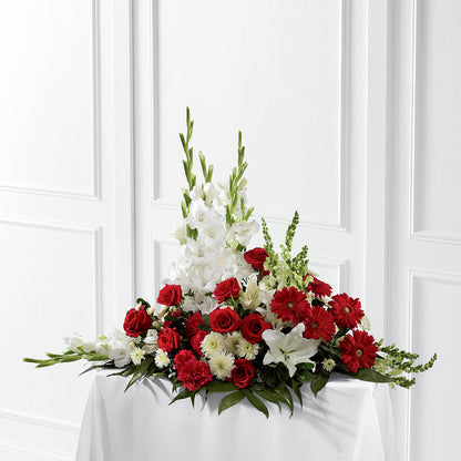 Crimson & White Arrangement –  Seminole Flower Shop Inc, Sanford FL