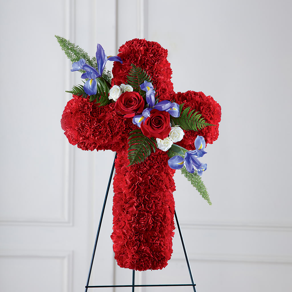 Faithful Hero Floral Cross –  Seminole Flower Shop Inc, Sanford FL