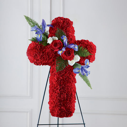 Faithful Hero Floral Cross –  Seminole Flower Shop Inc, Sanford FL