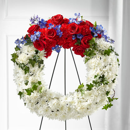 Patriotic Passion Wreath –  Seminole Flower Shop Inc, Sanford FL