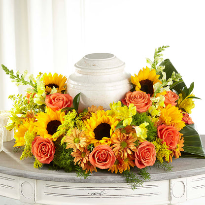 Faithful Sunflower Cremation Adornment –  Seminole Flower Shop Inc, Sanford FL