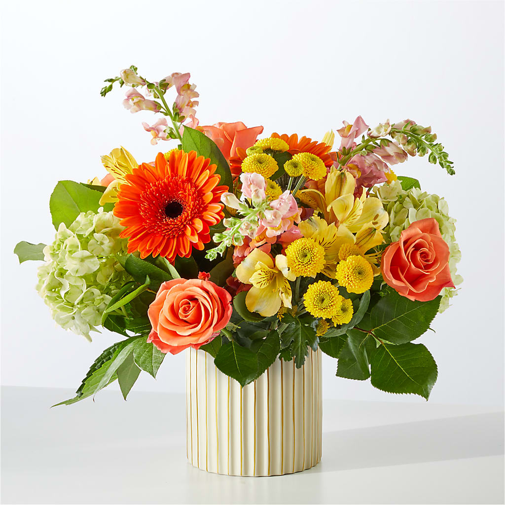 Autumn Sunshine Bouquet with Ivory Vase –  Seminole Flower Shop Inc, Sanford FL