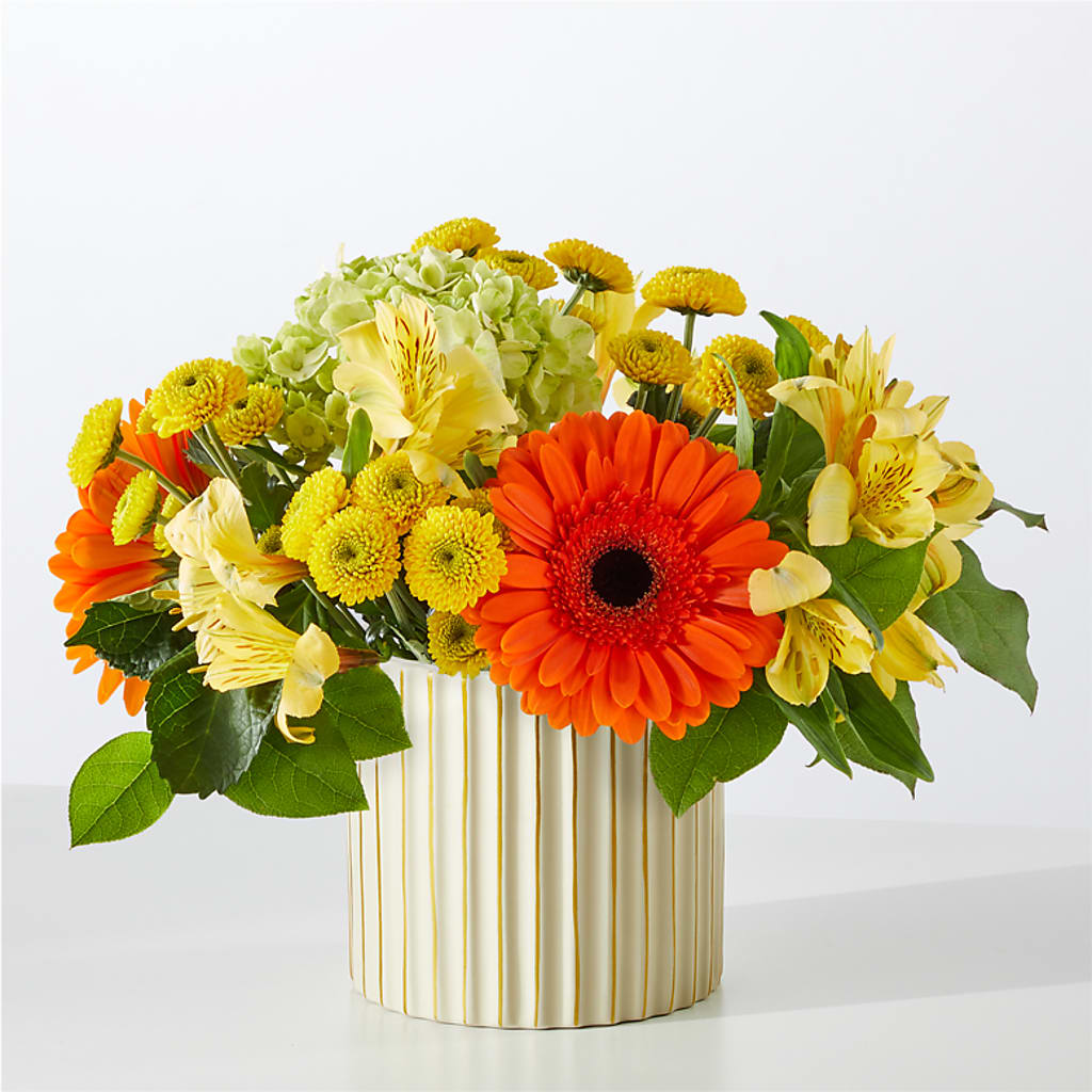 Autumn Sunshine Bouquet with Ivory Vase –  Seminole Flower Shop Inc, Sanford FL