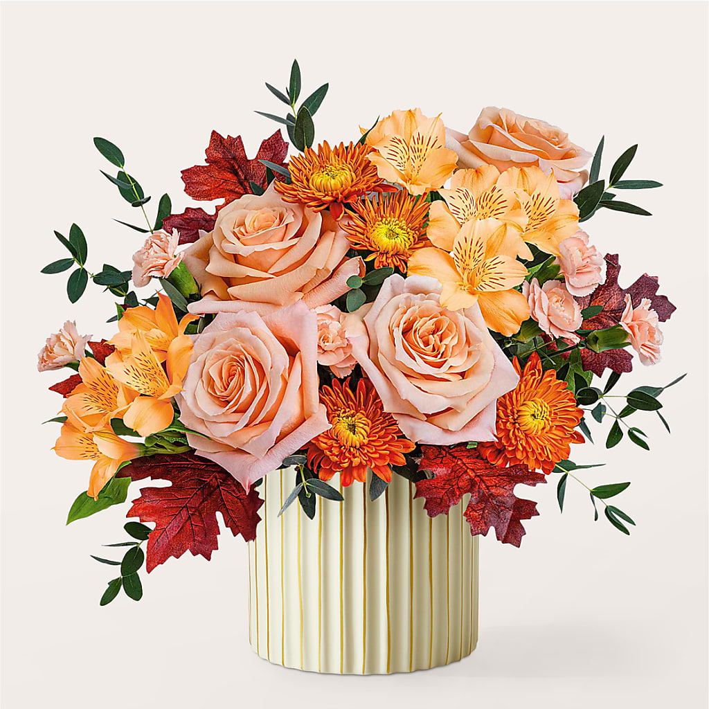 Spiced Latte Bouquet with Ivory Vase –  Seminole Flower Shop Inc, Sanford FL