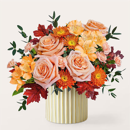 Spiced Latte Bouquet with Ivory Vase –  Seminole Flower Shop Inc, Sanford FL