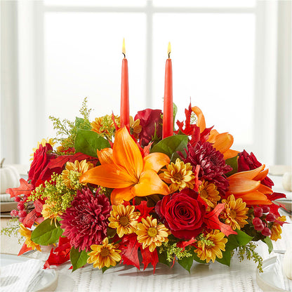 Autumn's Embrace Centerpiece –  Seminole Flower Shop Inc, Sanford FL