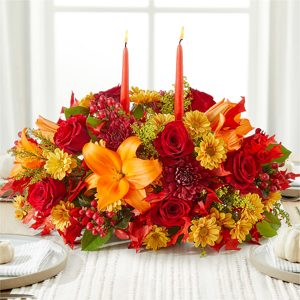 Autumn's Embrace Centerpiece –  Seminole Flower Shop Inc, Sanford FL