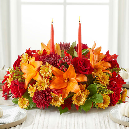 Autumn's Embrace Centerpiece –  Seminole Flower Shop Inc, Sanford FL